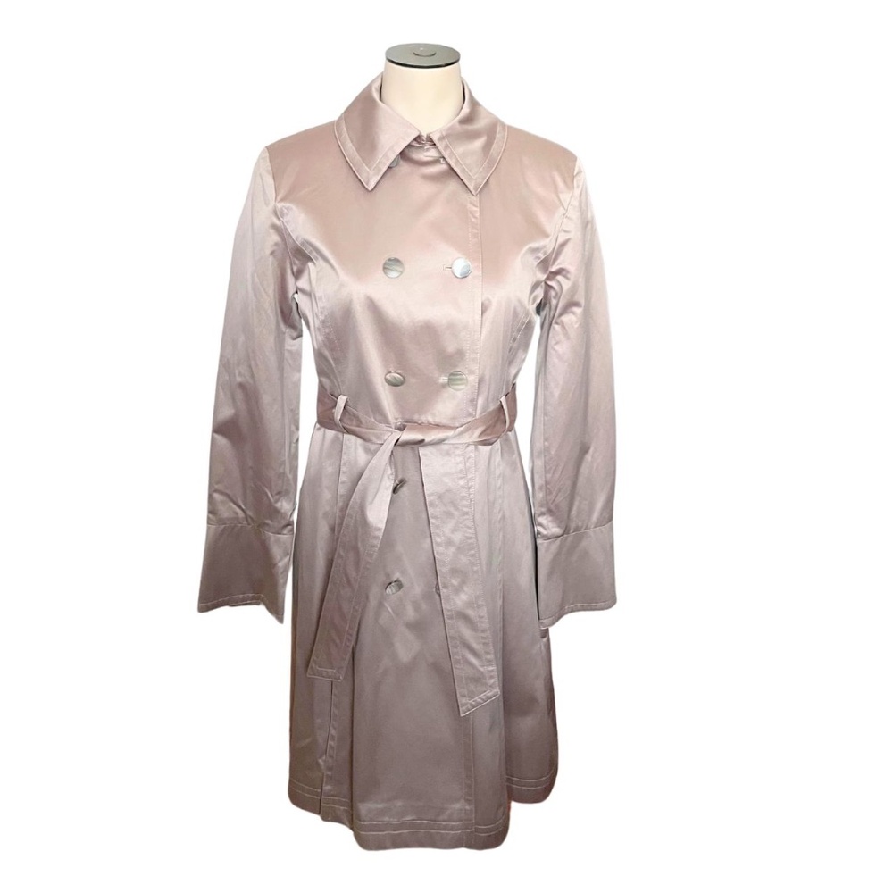 Vintage Misses' Moda International Gold Trench Coat // Size XS S 0 2 4